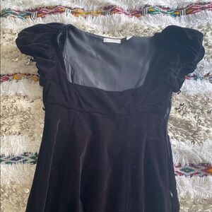 Celestine dress in black velvet